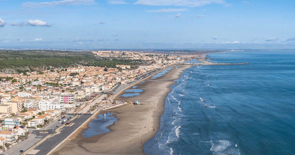 bord de mer à Narbonne-Plage